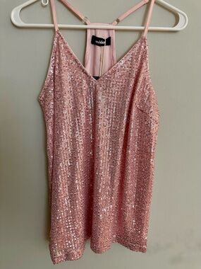 Midiusa Pink Sequin Cami Top